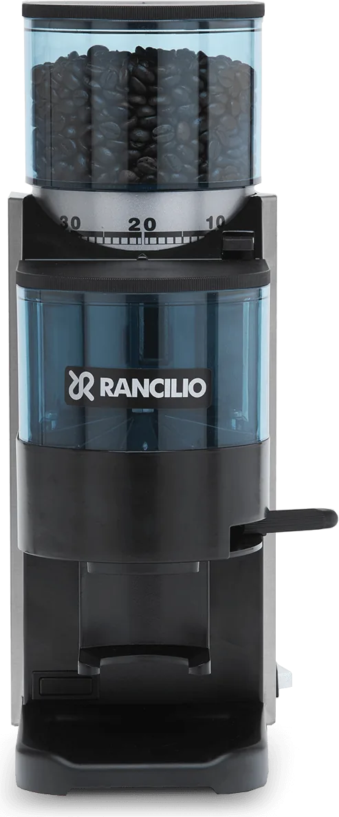 Rancilio Rocky kaffekvern med doserer sett forfra